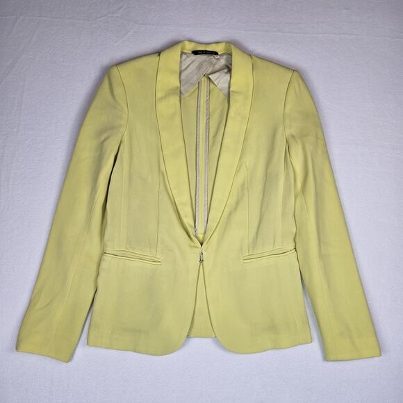 Rag & Bone Tuxedo Blazer Jacket Womens 2 XS Crepe Yellow Formal Career Coastal - Picture 9 of 16